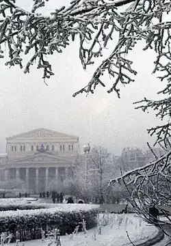 Zima na Divadelním náměstí v Moskvě, Bolšoj těatr, 9. prosince 1961