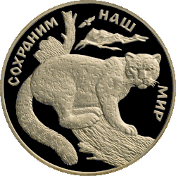 Revers zlaté pamětní mince o hodnotě 100 rublů (Rusko, 2000)