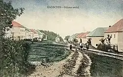 Račín na pohlednici z roku 1912