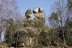 Pohled na vrcholové skály