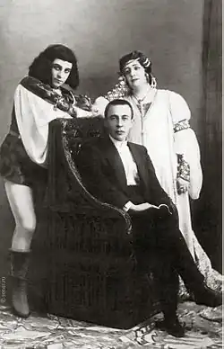 Rachmaninov s prvními představiteli opery (Baklanov, Salina, 1906)