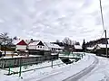 Pohled na zasněženou část obce
