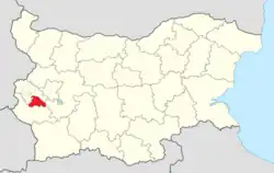 Obština na mapě Bulharska