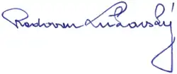 Radovan Lukavský – podpis