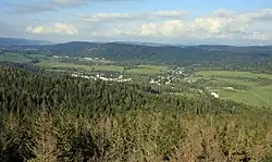 Radvanice z rozhledny Žaltman (2020)