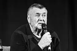 Rajko Grlić v pražském kině Přítomnost při uvedení českého překladu své memoárové knihy Neodvyprávěné příběhy (2023)