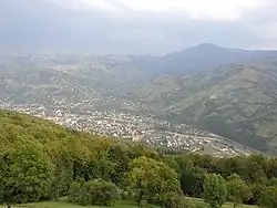 Pohled na město s řekou Tisou