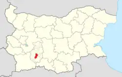 Obština na mapě Bulharska