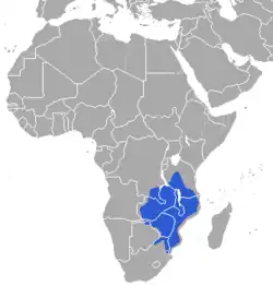 Rozšíření antilopy Sharpeovy