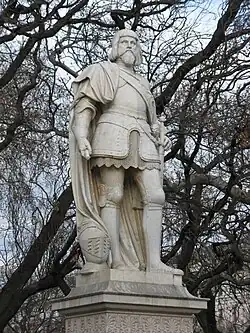 Socha Mikuláše ze Salmu na vídeňském Rathausplatzu (autor: Mathias Purkartshofer), 1867