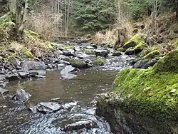 Dolní tok Ratibořského potoka nad Polomským mlýnem