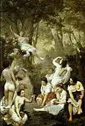 Raymond Monvoisin, Koupající se nymfy, 19. století