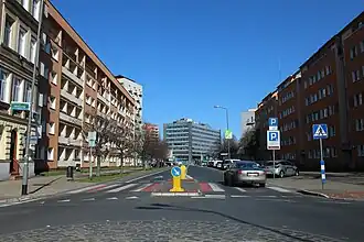 Ulice Rayskiego, po které jezdily v letech 1912–1917 tramvaje