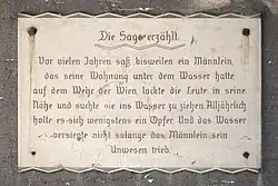 Dům „Zum Wassermännlein”, pověst o vodním mužíčkovi na fasádě domu