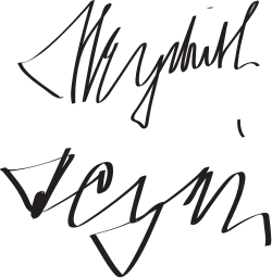 Reinhard Heydrich, podpis