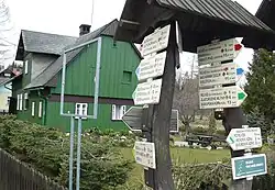 rozcestník na Rejvízu