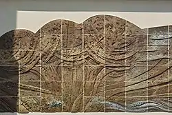 reliéf na sídle Jednoty v Českých Budějovicích