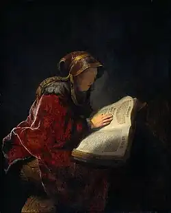 Rembrandt – Prorokyně Anna (1631)