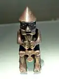 Thór, originál nálezu bronzové sošky o velikosti 6.7 cm, Islandské národní muzeum