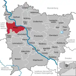Riesa na mapě