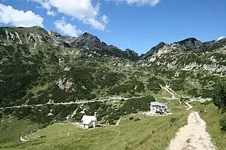 rifugio Scalorbi v průsmyku Pelagatta.