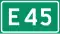 Označení silnice E45 ve Švédsku