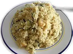 Risotto ai gamberetti e zucchine