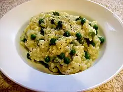 Risotto con piselli