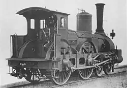 Lokomotiva ÖNWB Ia "RITTINGER", později kkStB 201.01 (v.č.1657/1873) připravená pro světovou výstavu 1873 ve Vídni, tovární foto