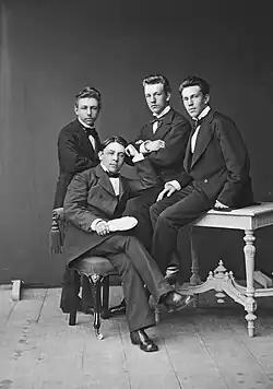 Robert Emil Westerlund s přáteli, 1877