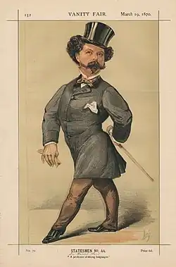 Karikatura Sira Roberta Peela (1870)