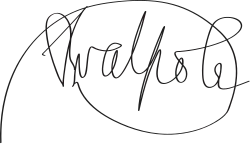 Robert Walpole, podpis