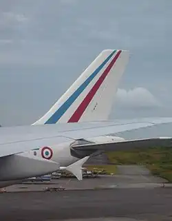 Letoun společnosti Air France na letišti Rochambeau