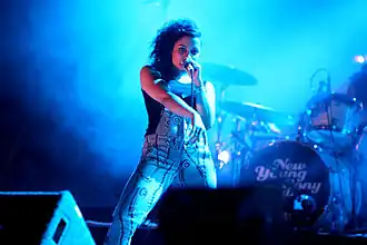 Zpěvačka Tahita Bulmer na festivalu Route du Rock, srpen 2007