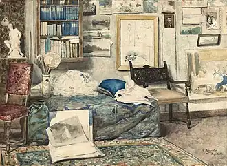 Ateliér pařížského umělce