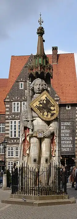 Socha Rolanda v Brémách