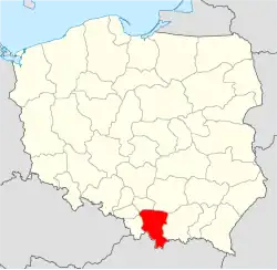 Arcidiecéze krakovská na mapě