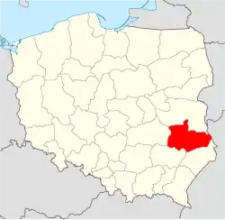 Arcidiecéze lublinská na mapě