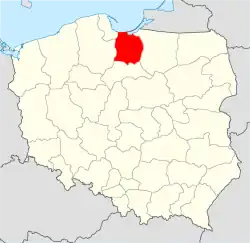 Diecéze elbląžská na mapě