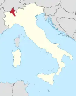 Diecéze novarská na mapě