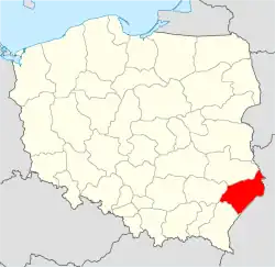 Diecéze zamośćsko-lubaczowská na mapě