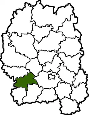 Poloha rajónu v Žytomyrské oblasti