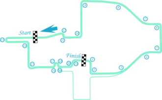 Mapa okruhu v roce 2018
