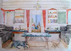 Místnost v Bejrútu, kresba Alexine Tinne. (Rodinný archiv)