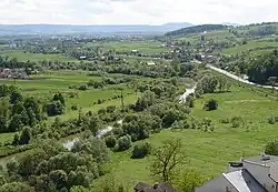 Řeka Ropa u města Biecz