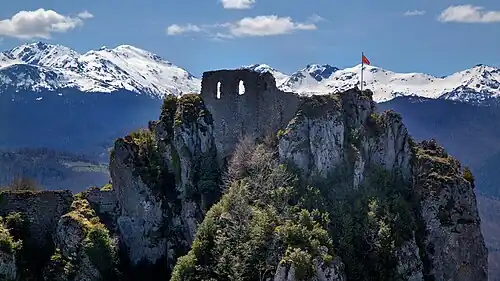 pohled na hrad Roquefixade