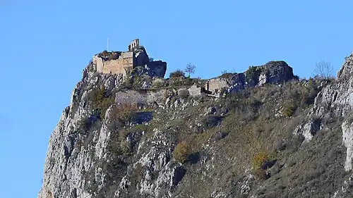 pohled na hrad Roquefixade