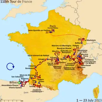 Trasa Tour de France 2023