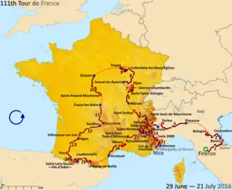 Trasa Tour de France 2024