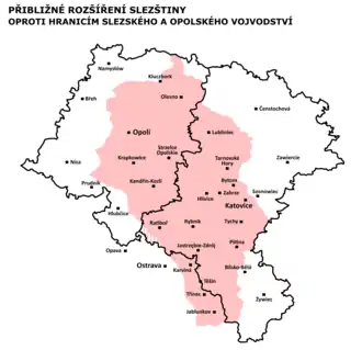 Mapa rozšíření jazyka